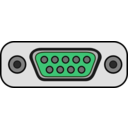 download Serial Db9 Female clipart image with 270 hue color