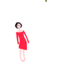 download Girl In The Dress clipart image with 315 hue color