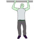 download Chin Up Man clipart image with 90 hue color