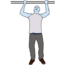 download Chin Up Man clipart image with 180 hue color