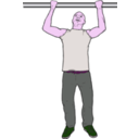 download Chin Up Man clipart image with 270 hue color
