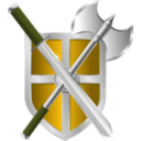 download Sword Battleaxe Shield clipart image with 45 hue color