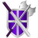 download Sword Battleaxe Shield clipart image with 270 hue color