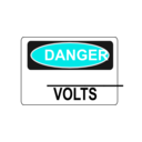 download Danger Blank Volts Alt 2 clipart image with 180 hue color
