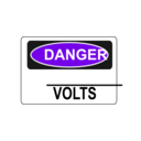 download Danger Blank Volts Alt 2 clipart image with 270 hue color