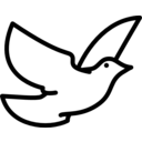download Dove Flying clipart image with 45 hue color