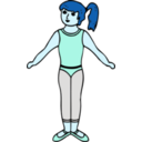 download Ballet Girl clipart image with 180 hue color