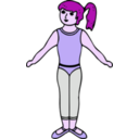 download Ballet Girl clipart image with 270 hue color
