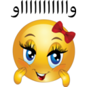 Waw Girl Smiley Emoticon