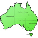 download Australia Map clipart image with 90 hue color