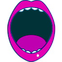 download Red Open Mouth clipart image with 315 hue color