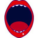 download Red Open Mouth clipart image with 0 hue color