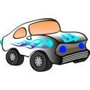 download Black And White Fun Car clipart image with 180 hue color