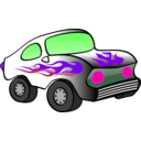 download Black And White Fun Car clipart image with 270 hue color