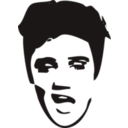 download Elvis Face clipart image with 90 hue color