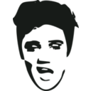 download Elvis Face clipart image with 225 hue color