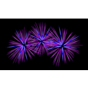 download Fireworks clipart image with 180 hue color