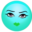 download Pretty Sexy Lady Smiley Emoticon clipart image with 135 hue color