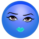 download Pretty Sexy Lady Smiley Emoticon clipart image with 180 hue color