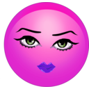 download Pretty Sexy Lady Smiley Emoticon clipart image with 270 hue color