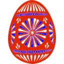download Easter Egg Blue clipart image with 180 hue color