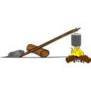 download Campfires And Cooking Cranes clipart image with 0 hue color