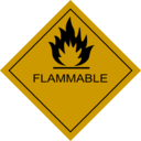 download Flammable Sign clipart image with 45 hue color