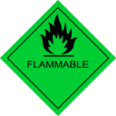 download Flammable Sign clipart image with 135 hue color