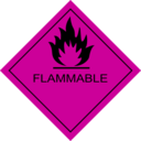 download Flammable Sign clipart image with 315 hue color