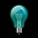 download Green Lightbulb clipart image with 90 hue color