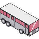download Bus Isometric Icon clipart image with 135 hue color