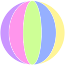 download Beach Ball clipart image with 270 hue color