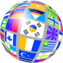 download Globe Of Flags clipart image with 225 hue color
