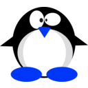 download Tux clipart image with 180 hue color