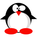 download Tux clipart image with 315 hue color