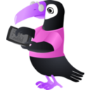 download Toucan With Tablet clipart image with 225 hue color