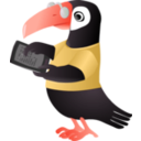 download Toucan With Tablet clipart image with 315 hue color