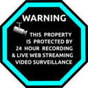 download English Security Sticker clipart image with 180 hue color