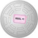download Motion Picture Film Reel Canister clipart image with 270 hue color