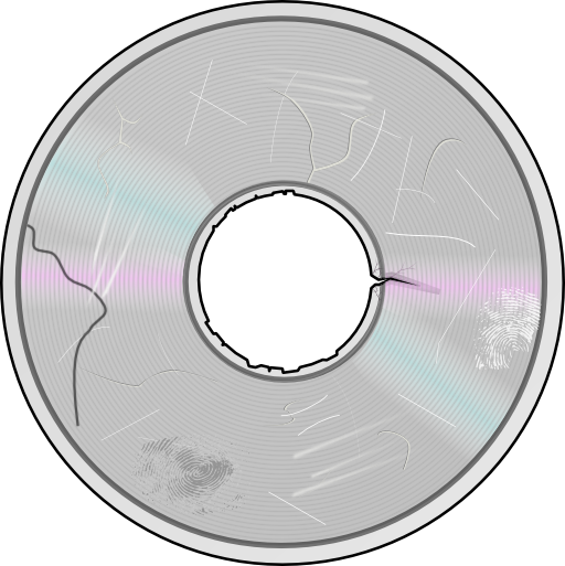 Severely Damaged Compact Disc