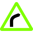 download Roadsign Curve Ahead clipart image with 90 hue color