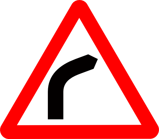 Roadsign Curve Ahead