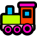 download Toy Train Icon clipart image with 315 hue color