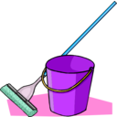 download Mop And Bucket clipart image with 135 hue color