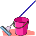 download Mop And Bucket clipart image with 180 hue color