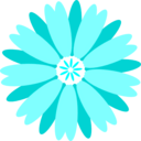 download Flower clipart image with 180 hue color