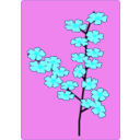 download Flower Flowers Sakura clipart image with 180 hue color