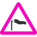 download Roadsign Crosswind clipart image with 315 hue color