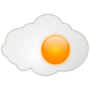 download Fried Egg clipart image with 0 hue color