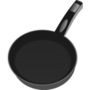 download Frying Pan clipart image with 0 hue color